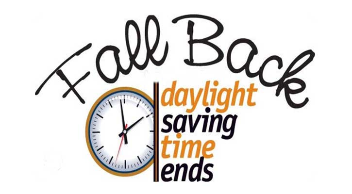 At 2:00 a.m. on November 1st, clocks fall back one hour to 1:00 a.m